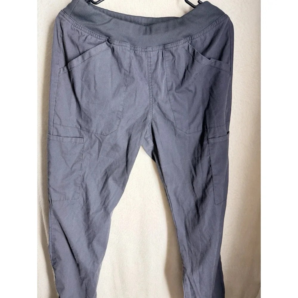 Cherokee Workwear Pants Womens S Pewter Gray Scrub Cargo WW170 PWT Petite